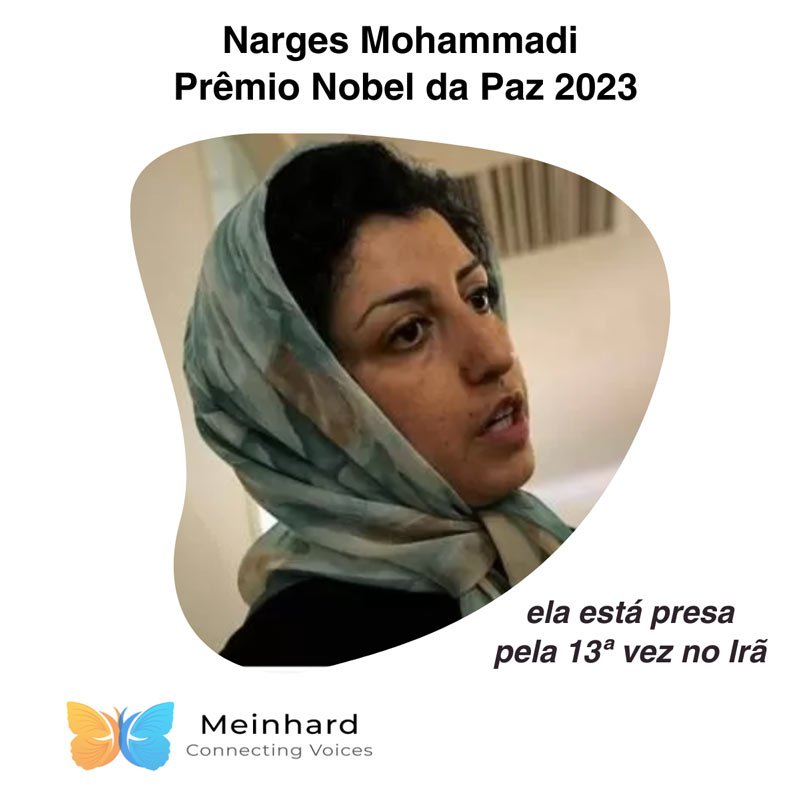 Narges Mohammadi recebe Prêmio Nobel da Paz 2023